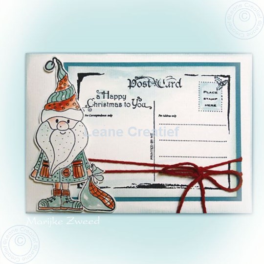 Image sur Doodle Santa carte postale