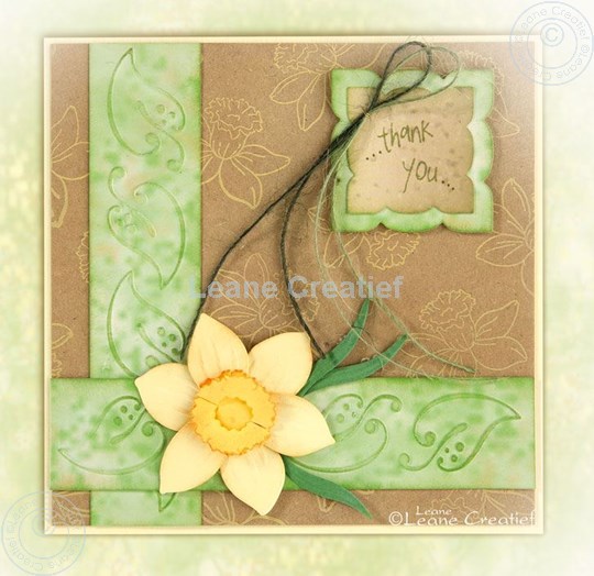 Image sur Embossing folder border leaves