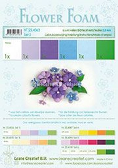 Bild von Flower foam set 2 blau/violet