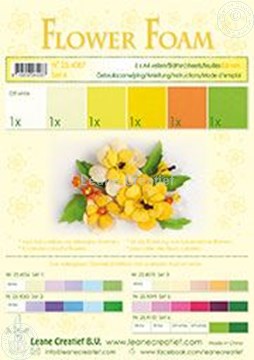 Image de Flower foam set 4 jaune