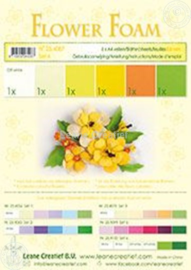 Image sur Flower foam set 4 jaune
