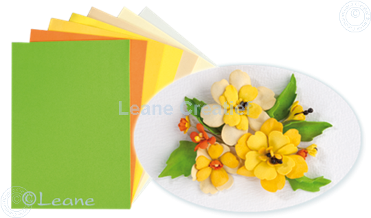 Image sur Flower foam set 4 jaune