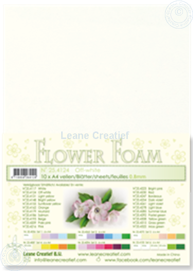 Afbeelding van Flower foam A4 sheet off white
