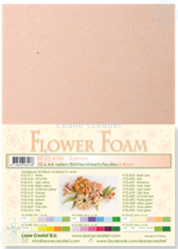 Picture of Flower foam A4 sheet salmon