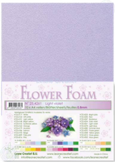 Image sur Flower foam A4 sheet light violet