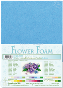 Afbeeldingen van Flower foam A4 sheet summer blue