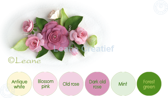 Afbeelding van Flower foam set 8 roze tinten