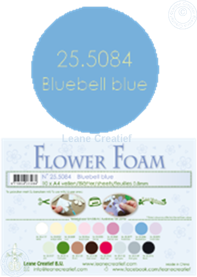 Image sur Flower foam A4 sheet bluebell blue