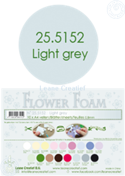 Afbeeldingen van Flower foam A4 sheet light grey