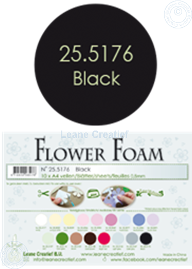 Image sur Flower foam A4 sheet black