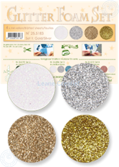 Bild von Glitter Foam set 1 silber/gold/weiß