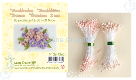 Afbeelding van Meeldraden ± 80 matt & 80 pearl nude