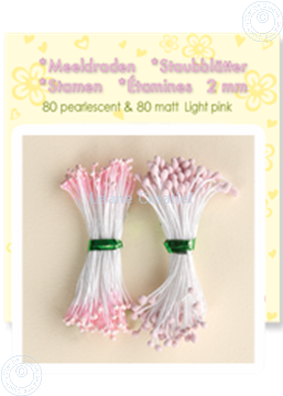 Picture of Stamen ± 80 matt & 80 pearl light pink