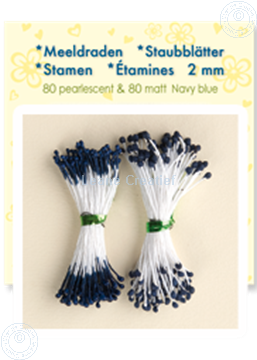 Picture of Stamen ± 80 matt & 80 pearl navy blue