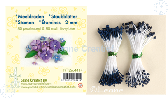 Bild von Staubblätter ± 80 matt & 80 pearl navy blue