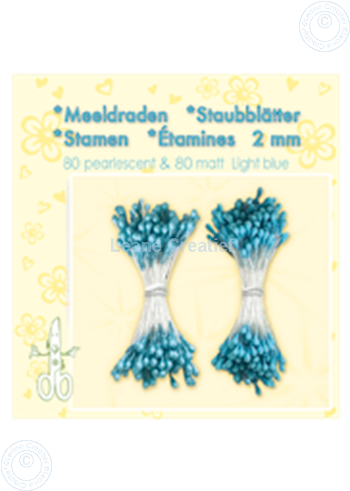 Afbeelding van Meeldraden ± 80 matt & 80 light blue