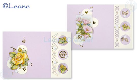Image sur Assortiment des Cartes Tri-O rose/magnolia