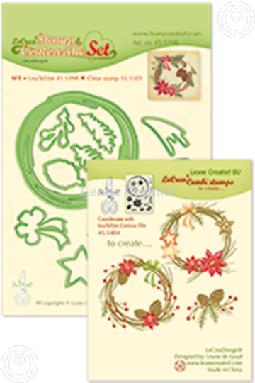 Image sur Set Lea'bilitie&Clearstamp Christmas wreath