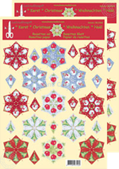 Picture of Christmas rosettes & decoupage sheets mix