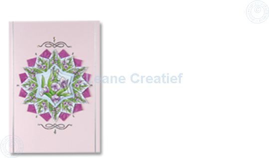 Picture of Rosettes Pyrmamid sheets Flowers pink/blue