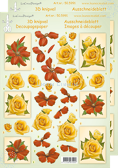 Picture of LeCreaDesign® Flower decoupage papers