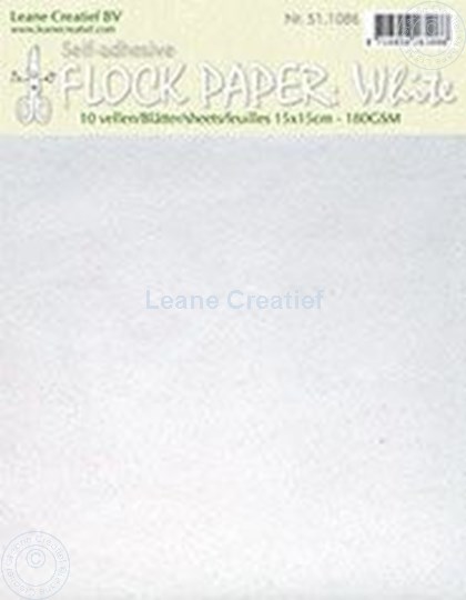Afbeelding van Flock paper white 15x15cm