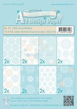 Afbeeldingen van Winter design paper Snowflakes