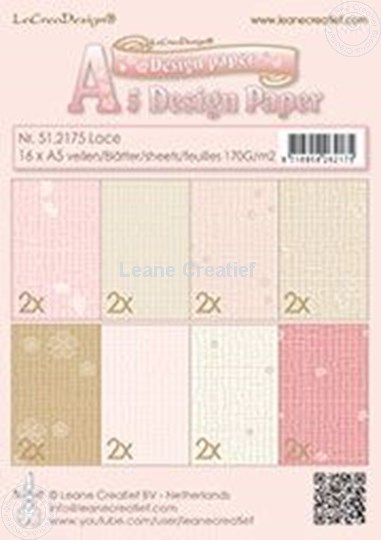 Image sur Design paper Lace pink/brown