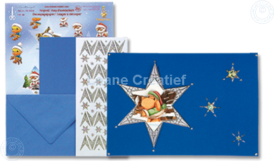 Picture of Mylo & Friends® 3D sticker Christmas card kits star #3