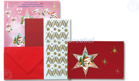 Afbeelding van Mylo & Friends® sticker kerst kaarten kit ster #4