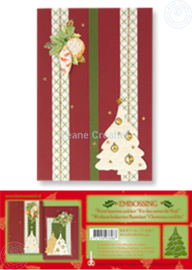 Bild von Weihnachtskarten Bastelset embossing rot