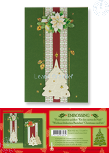 Picture of Christmas card kit embossing green