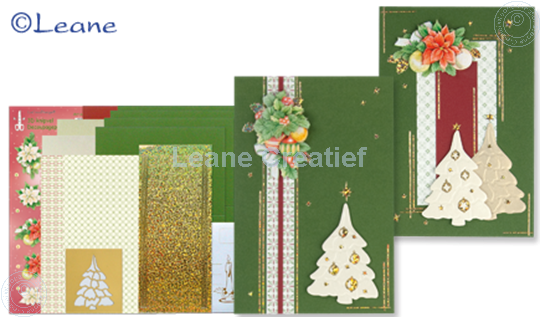 Bild von Weihnachtskarten Bastelset embossing grün