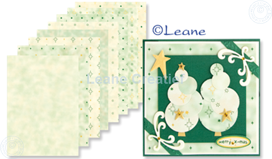 Bild von Design Bogen green tones A5