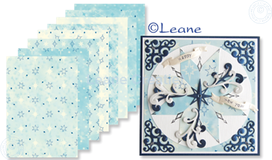 Afbeelding van Design papier blue tones A5