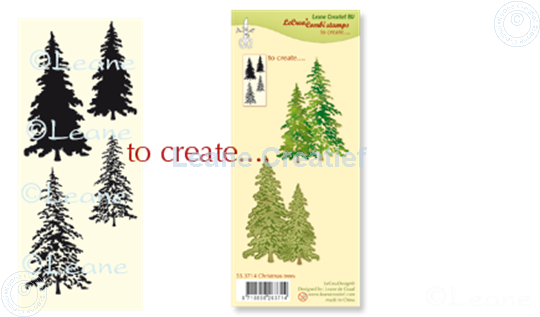 Afbeelding van Combi stamp Christmas trees