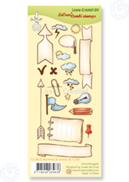 Afbeeldingen van Clear stamp Banners, arrows & icons