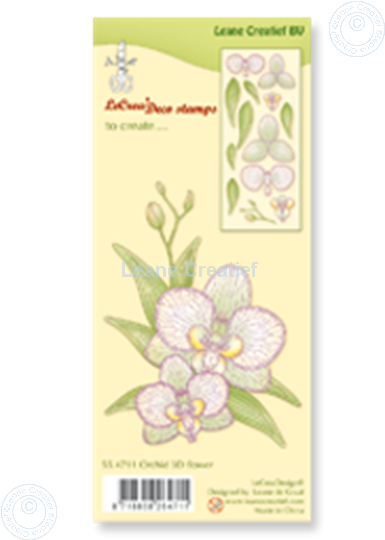 Bild von Clear stamp Orchid 3D flower