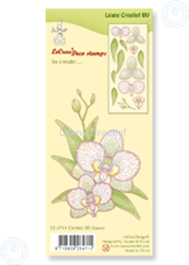 Image sur Clear stamp Orchid 3D flower