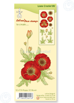 Bild von Clear stamp Poppy 3D flower