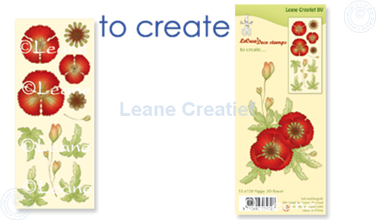 Bild von Clear stamp Poppy 3D flower