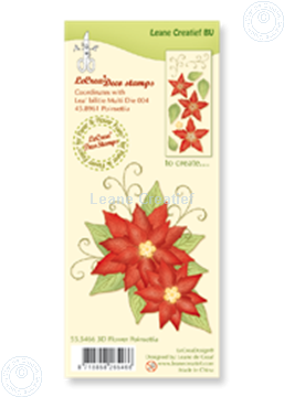 Image de Clear stamp 3D flower Poinsettia