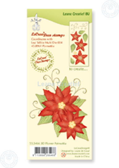 Image sur Clear stamp 3D flower Poinsettia