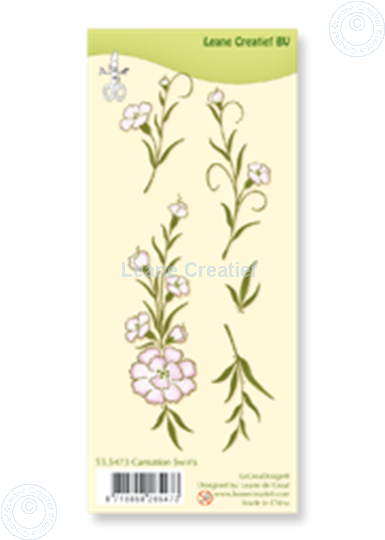 Image sur Clear stamp Carnation swirls