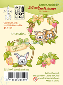 Picture of Combi stamp Wreath with pets