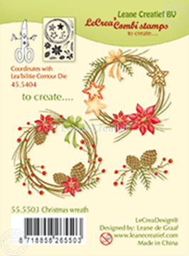 Picture of Combi stamp Christmas wreath
