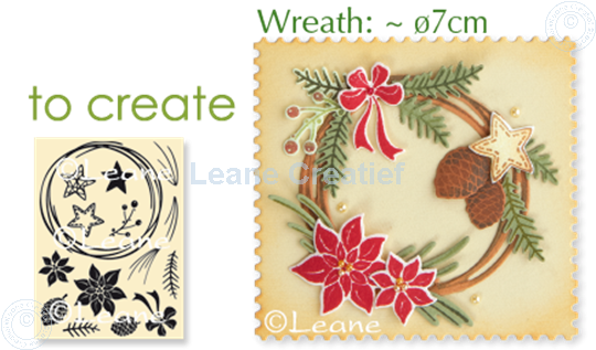 Picture of Combi stamp Christmas wreath