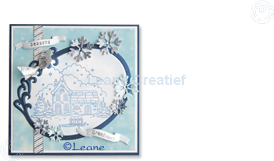 Bild von Clearstamp Winter landscape house