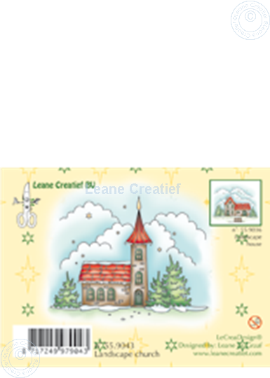 Image sur Clearstamp Winter landscape church