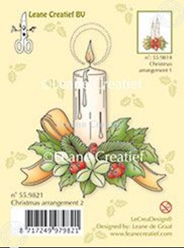 Afbeeldingen van Christmas arrangement 2 with single candle
